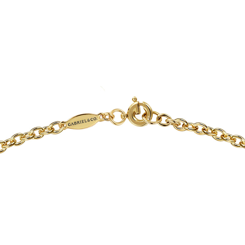 Gabriel & Co. Cable Chain Necklace with Taggant Logo-Gabriel & Co. Cable Chain Necklace with Taggant Logo - NC1003-18Y4JJJ