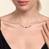 Gabriel & Co. Diamond and Blue Sapphire Bar Necklace-Gabriel & Co. Diamond and Blue Sapphire Bar Necklace - NK7868W45SA