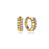 Gabriel & Co. Diamond and Diamond Cut Huggie Earrings-Gabriel & Co. Diamond and Diamond Cut Huggie Earrings - EG15339M45JJ
