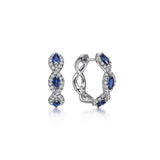 Gabriel & Co. Diamond and Sapphire Earrings-Gabriel & Co. Diamond and Sapphire Earrings - EG14264W45SA