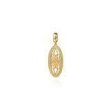 Gabriel & Co. Diamond and White Mother of Pearl Bujukan Oval Shape Medallion Pendant-Gabriel & Co. Diamond and White Mother of Pearl Bujukan Oval Shape Medallion Pendant PT6646Y45WM