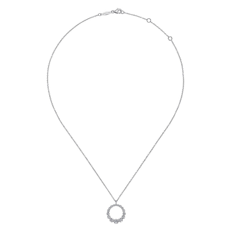 Gabriel & Co. Diamond Circle Pendant Necklace-Gabriel & Co. Diamond Circle Pendant Necklace - NK6214W45JJ