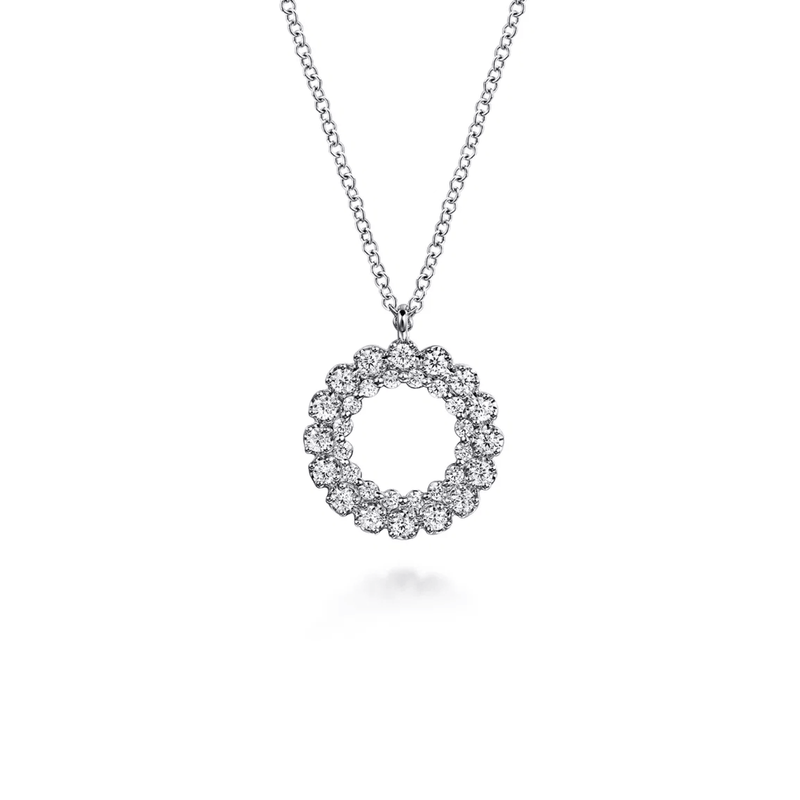 Gabriel & Co. Diamond Circle Pendant Necklace-Gabriel & Co. Diamond Circle Pendant Necklace - NK7763W45JJ