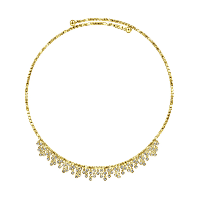 Gabriel & Co. Diamond Clusters Bujukan Beaded Choker Necklace-Gabriel & Co. Diamond Clusters Bujukan Beaded Choker Necklace - NK6207Y45JJ