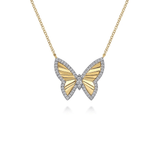 Gabriel & Co. Diamond Cut Butterfly Necklace-Gabriel & Co. Diamond Cut Butterfly Necklace - NK7557M45JJ