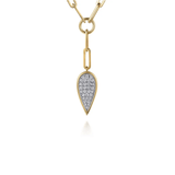 Gabriel & Co. Diamond Drop And Hollow Link Chain Y Knots Necklace-Gabriel & Co. Diamond Drop And Hollow Link Chain Y Knots Necklace - NK7556M45JJ