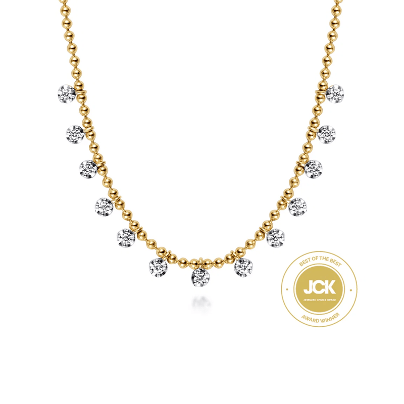Gabriel & Co. Diamond Drop Station Necklace-Gabriel & Co. Diamond Drop Station Necklace - NK7233Y45JJ