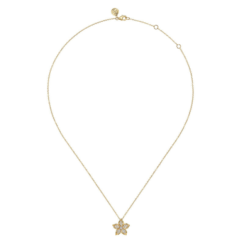 Gabriel & Co. Diamond Floral Pendant Necklace-Gabriel & Co. Diamond Floral Pendant Necklace - NK7939Y45JJ