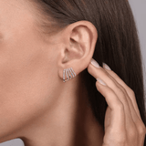 Gabriel & Co. Diamond J Hoop Stud Earrings-Gabriel & Co. Diamond J Hoop Stud Earrings - EG15280W45JJ