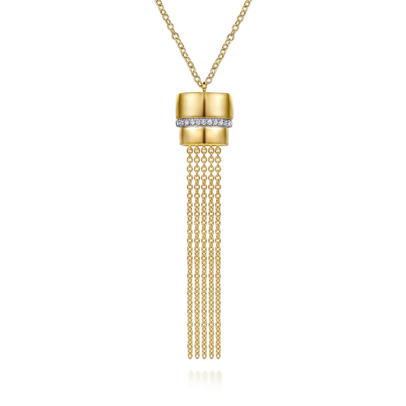 Gabriel & Co. Diamond Tassel Y Necklace-Gabriel & Co. Diamond Tassel Y Necklace - NK8033-24Y45JJ