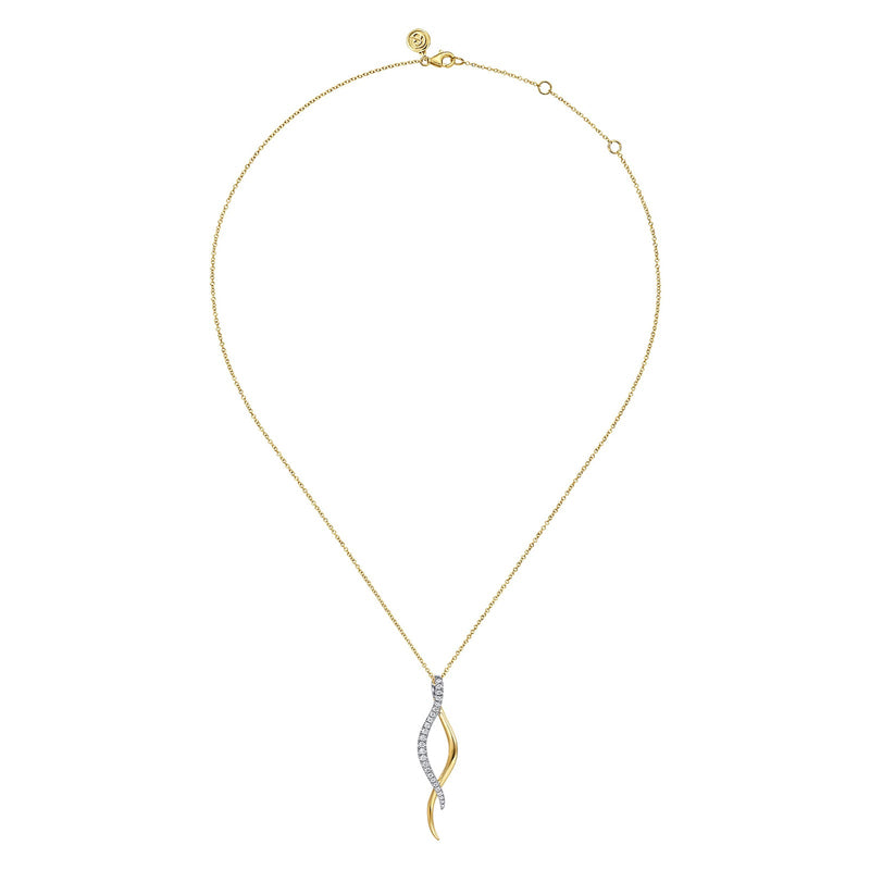 Gabriel & Co. Diamond Twisted Spike Drop Necklace-Gabriel & Co. Diamond Twisted Spike Drop Necklace - NK8048M45JJ