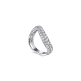 Gabriel & Co. Diamond Wave Stackable Ring-Gabriel & Co. Gold Diamond Wave Stackable Ring LR52948W45JJ