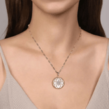Gabriel & Co. Floral Bujukan Diamond and Mother of Pearl Medallion Pendant-Gabriel & Co. Floral Bujukan Diamond and Mother of Pearl Medallion Pendant PT6625Y45WM