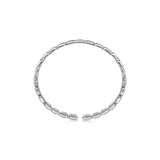 Gabriel & Co. Geometric Open Cuff Bracelet With Black Spinel Stations-Gabriel & Co. Geometric Open Cuff Bracelet With Black Spinel Stations - BGM2056-72SVJBS