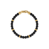 Gabriel & Co. Gold 6mm Black Titanium Bead Men's Bracelet-Gabriel & Co. Gold 6mm Black Titanium Bead Men's Bracelet TBM2194TIY4JJJ