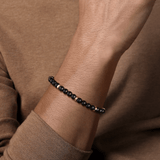 Gabriel & Co. Gold 6mm Black Titanium Bead Men's Bracelet-Gabriel & Co. Gold 6mm Black Titanium Bead Men's Bracelet TBM2194TIY4JJJ