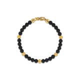 Gabriel & Co. Gold 6mm Black Titanium Sandblast Men's Beaded Bracelet-Gabriel & Co. 6mm Black Titanium Sandblast Men's Beaded Bracelet TBM2214TIY4JJJ
