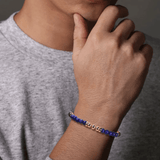 Gabriel & Co. Gold and 6mm Lapis Beaded Station Bracelet-Gabriel & Co. Gold and 6mm Lapis Beaded Station Bracelet TBM2162Y4JLP