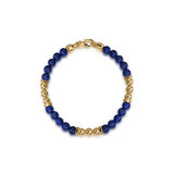 Gabriel & Co. Gold and 6mm Lapis Beaded Station Bracelet-Gabriel & Co. Gold and 6mm Lapis Beaded Station Bracelet TBM2162Y4JLP