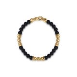 Gabriel & Co. Gold and 6mm Matte Onyx Beaded Station Bracelet-Gabriel & Co. Gold and 6mm Matte Onyx Beaded Station Bracelet TBM2162Y4JOM