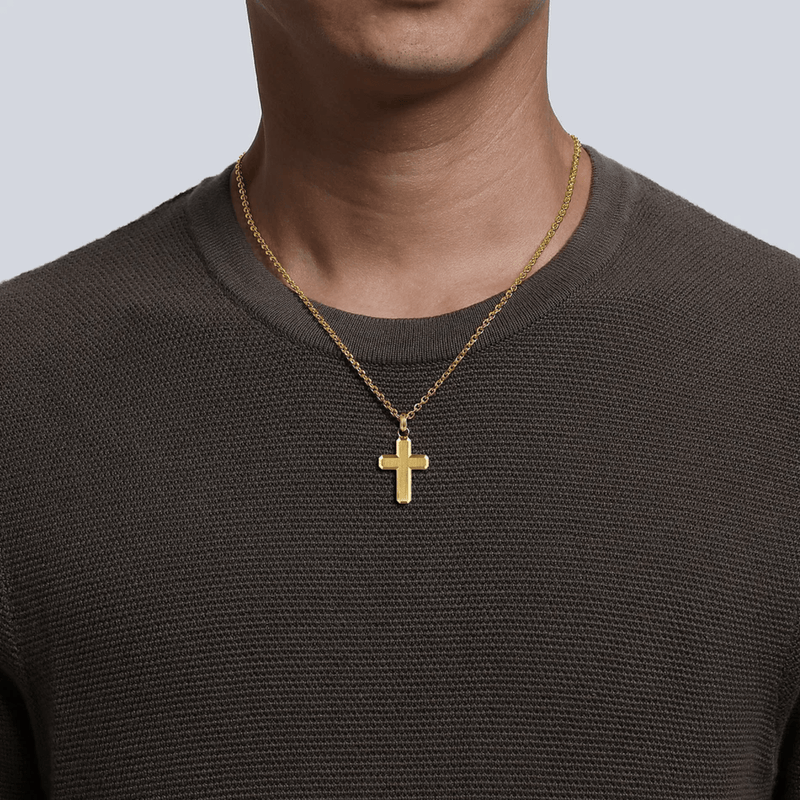 Gabriel & Co. Gold Brushed Finish Cross Pendant-Gabriel & Co. Gold Brushed Finish Cross Pendant PCM6542Y4JJJ