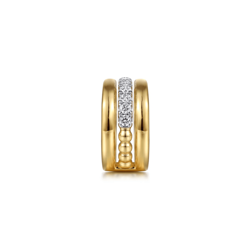 Gabriel & Co. Gold Bujukan and Diamond Easy Stackable Ring-Gabriel & Co. Gold Bujukan and Diamond Easy Stackable Ring LR52905M45JJ