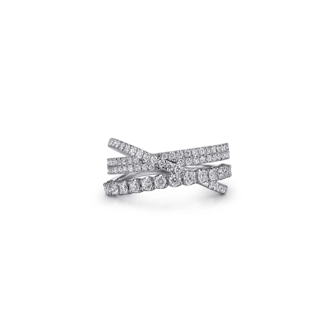 Gabriel & Co. Gold Diamond Criss Cross Ring-Gabriel & Co. Gold Diamond Criss Cross Ring LR52751W45JJ