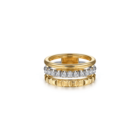 Gabriel & Co. Gold Diamond Easy Stackable Ring-Gabriel & Co. Gold Diamond Easy Stackable Ring LR52813M45JJ