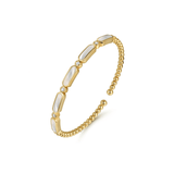 Gabriel & Co. Gold Mother-of-Pearl Diamond Bracelet-Gabriel & Co. Gold Mother-of-Pearl Diamond Bracelet BG4940-55Y45WM