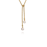 Gabriel & Co. Gold Pearl Wrap Around And Tie Necklace-Gabriel & Co. Gold Pearl Wrap Around And Tie Necklace NK7527-42Y4JPL
