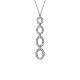 Gabriel & Co. Graduating Diamond Oval Link Drop Pendant Necklace-Gabriel & Co. Graduating Diamond Oval Link Drop Pendant Necklace - NK7706W45JJ
