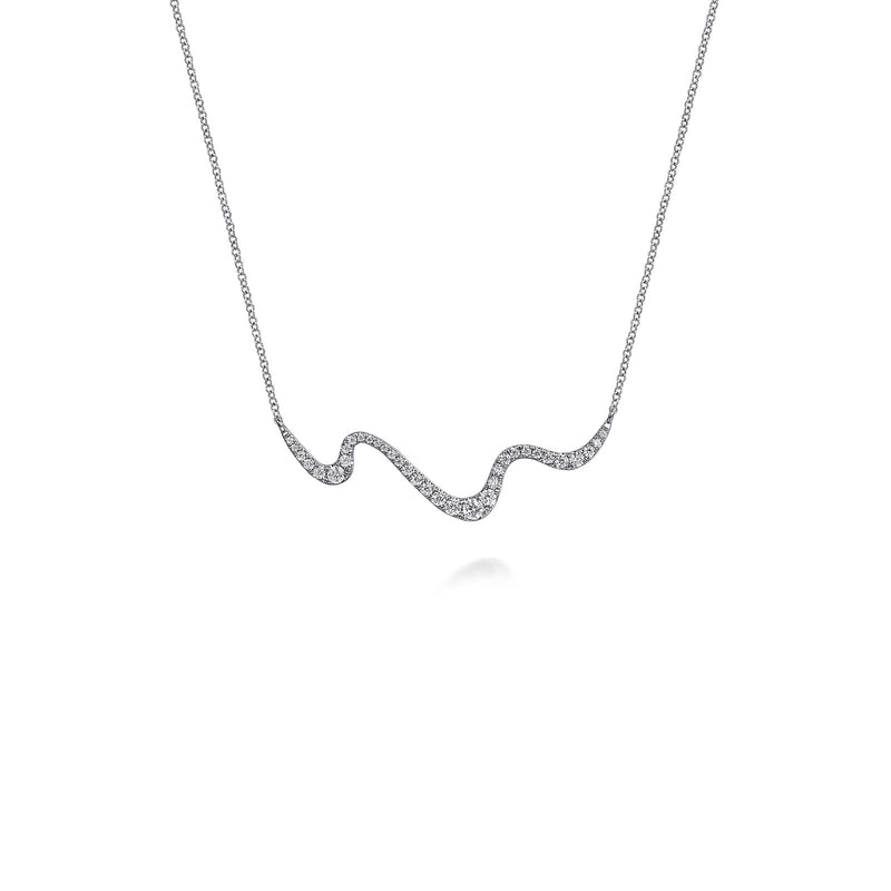 Gabriel & Co. Graduating Diamond Wave Bar Necklace-Gabriel & Co. Graduating Diamond Wave Bar Necklace - NK7765W45JJ