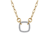Gabriel & Co. Open Cushion Shape Diamond Hollow Paperclip Chain Necklace-Gabriel & Co. Open Cushion Shape Diamond Hollow Paperclip Chain Necklace - NK7732M45JJ