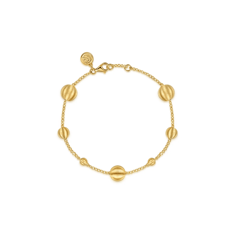 Gabriel & Co. Plain Gold Bujukan Ball Station Bracelet-Gabriel & Co. Plain Gold Bujukan Ball Station Bracelet TB5133Y4JJJ