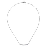 Gabriel & Co. Round and Baguette Diamond Curved Bar Necklace-Gabriel & Co. Round and Baguette Diamond Curved Bar Necklace - NK5791W45JJ