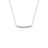 Gabriel & Co. Round and Baguette Diamond Curved Bar Necklace-Gabriel & Co. Round and Baguette Diamond Curved Bar Necklace - NK5791W45JJ