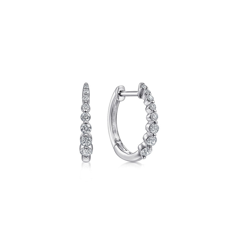 Gabriel & Co. Round Diamond Classic Huggie Earrings-Gabriel & Co. Round Diamond Classic Huggie Earrings - EG13835W45JJ