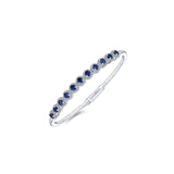 Gabriel & Co. Round Sapphire and Diamond Halo Bangle-Gabriel & Co. Round Sapphire and Diamond Halo Bangle - BG3980-62W45SA