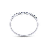 Gabriel & Co. Round Sapphire and Diamond Halo Bangle-Gabriel & Co. Round Sapphire and Diamond Halo Bangle - BG3980-62W45SA
