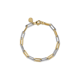 Gabriel & Co. White-Yellow Gold Diamond Link Bracelet-Gabriel & Co. White-Yellow Gold Diamond Link Bracelet TB4851M45JJ