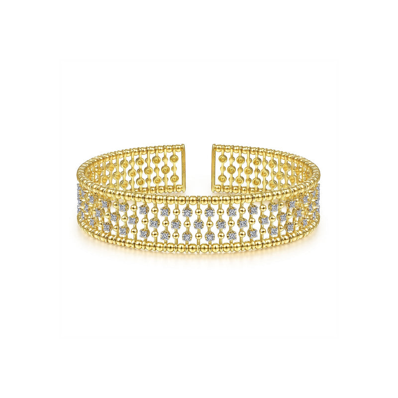 Gabriel & Co. Wide Diamond Cage Cuff Bracelet-Gabriel & Co. Wide Diamond Cage Cuff Bracelet - BG4284-6Y45JJ