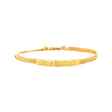 Gold Bracelet with Plate-Gold Bracelet with Plate - 8BKEY02945