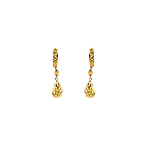 Gold Tear Drop Earrings-Gold Tear Drop Earrings - 8EKEY02785