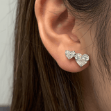 Heart-shaped Diamond Earring Studs-Heart - shaped Diamond Earring Studs - DENKA04612