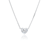 Heart-shaped Diamond Solitaire Necklace-Heart - shaped Diamond Solitaire Necklace - DNNKA00877