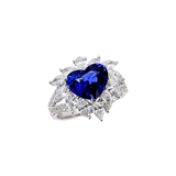 Heart-shaped Sapphire Diamond Ring-Heart - shaped Sapphire Diamond Ring - SRTIJ02295