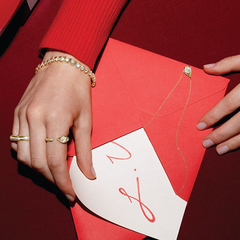 Hearts on Fire Lu Open Droplet Ring-Hearts on Fire Lu Open Droplet Ring in 18 karat yellow gold with diamonds totaling 0.50 carat.