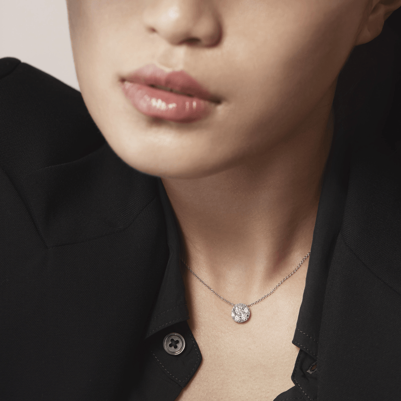 Hearts On Fire Tessa Diamond Circle Pendant Necklace-Hearts On Fire Tessa Diamond Circle Pendant Necklace HFPTESC01028Y