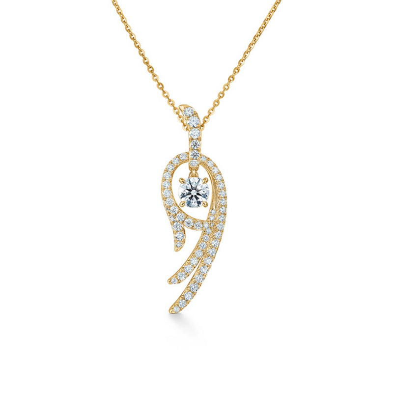 Hearts on Fire Vela Twisted Pendant-Hearts on Fire Vela Twisted Pendant - UU28078YGHV1101800