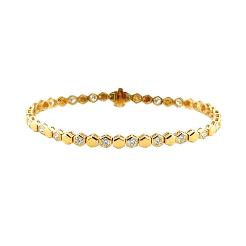Honeycomb Diamond Bracelet-Honeycomb Diamond Bracelet - DBNKA01955